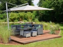 Garten Lounge Set Dining-Ecke Tobago Light-grey -Gartenmöbel Verkäufe 5 teilige eck dininglounge tobago light grey ambientebild 627x627