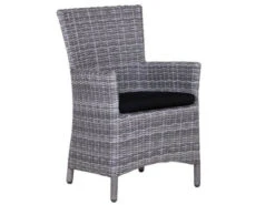 Polyrattan Diningsessel Amalida White-faded-grey
