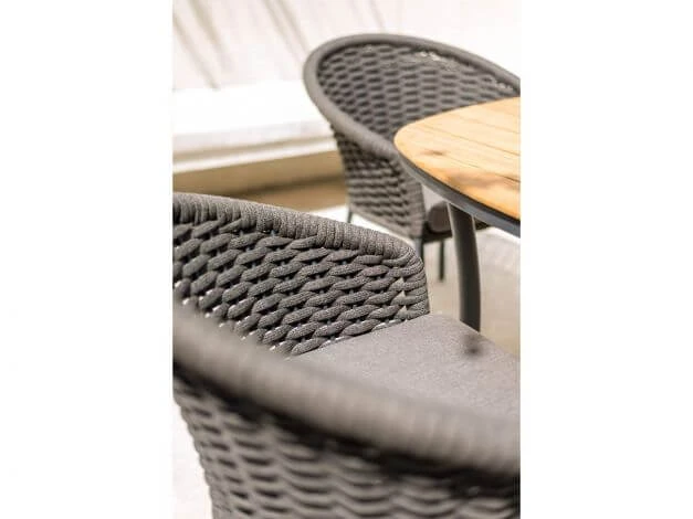 Alu Rope Dining Sessel Cordial Grey Kissen Sunbrella® Storm 4 Alu Rope Dining Sessel Cordial Grey Kissen Sunbrella® Storm – Bild 2