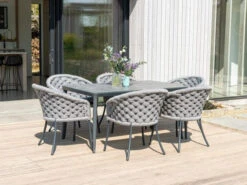 Cordial Luxe Dining Sessel Light-grey Kissen Grafito -Gartenmöbel Verkäufe alexander rose cordial luxe dining sessel light grey ambientebild 1 627x627