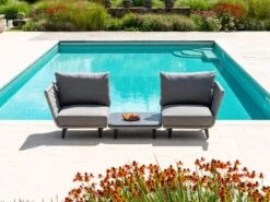 Cordial Luxe Eckmodul Alu Rope -Gartenmöbel Verkäufe alexander rose cordial luxe light grey ambientebild 1 627x627