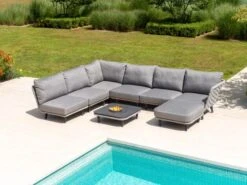 Cordial Luxe Eckmodul Alu Rope -Gartenmöbel Verkäufe alexander rose cordial luxe light grey ambientebild 5 627x627 2