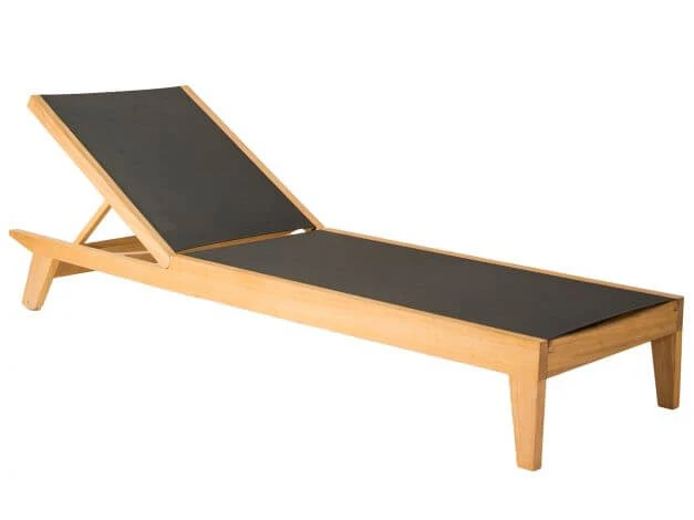 Roble Holz Gartenliege Adjustable Sling Charcoal 3 Roble Holz Gartenliege Adjustable Sling Charcoal