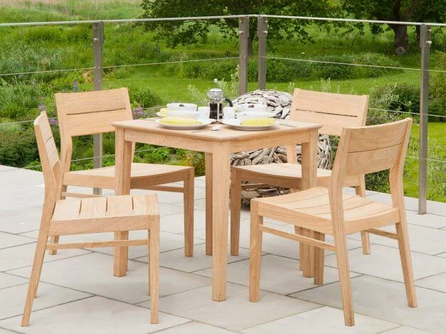 Roble Holz Gartentisch Tivoli 80x80cm 4 Roble Holz Gartentisch Tivoli 80x80cm – Bild 2
