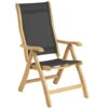 Roble Holz Gartenstuhl Sling Recliner Charcoal -Gartenmöbel Verkäufe alexander rose holz klappsessel charcoal sling 131ch 627x627