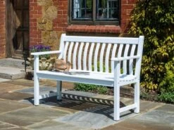 Bank New England Broadfield Weiß 127cm Zweisitzer 7 Bank New England Broadfield Weiß 127cm Zweisitzer -Gartenmöbel Verkäufe alexander rose new england broadfield 4ft gartenbank weiss ambientebild 627x627