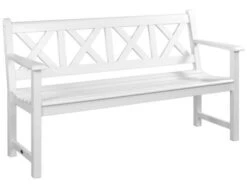 Bank New England Drachmann Weiß 151cm Dreisitzer