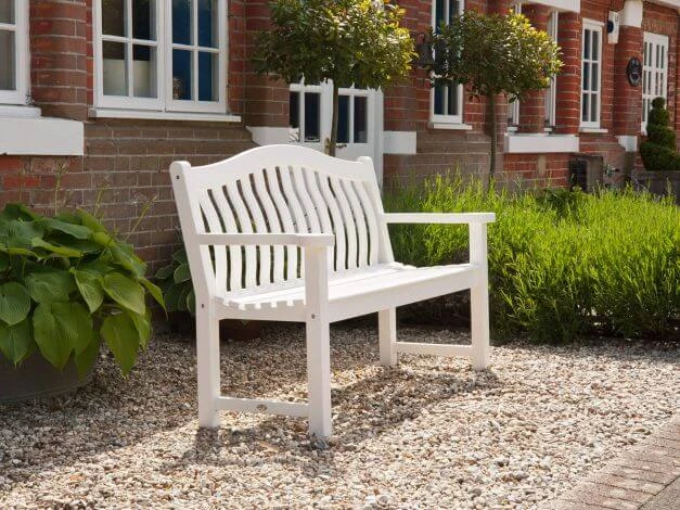 Bank New England Turnberry Weiß 157cm Dreisitzer 4 Bank New England Turnberry Weiß 157cm Dreisitzer – Bild 2