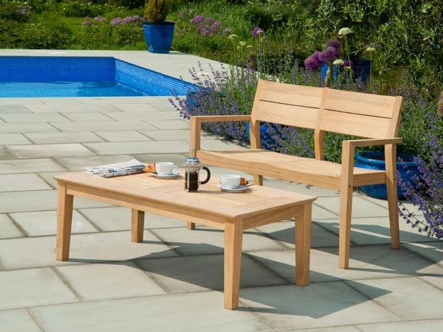 Roble Holz Loungetisch Beistelltisch Tivoli 120x68cm 4 Roble Holz Loungetisch Beistelltisch Tivoli 120x68cm – Bild 2