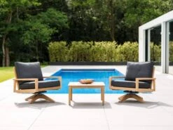 Roble Holz Tivoli Swivel Lounge Chair Drehsessel -Gartenmöbel Verkäufe alexander rose roble swivel lounge chair drehsessel drehstuhl ambientebild 627x627