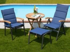 Alu Niederlehner Auflage Malibu Denim-blue -Gartenmöbel Verkäufe alu auflage malibu blau im garten 627x627