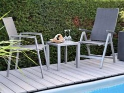 Alu Beistelltisch Oriental Graphit 45x45cm -Gartenmöbel Verkäufe alu beistelltisch oriental graphit ambientebild 2 627x627