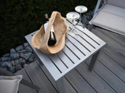 Alu Beistelltisch Oriental Graphit 45x45cm -Gartenmöbel Verkäufe alu beistelltisch oriental graphit ambientebild 627x627