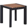 Alu Beistelltisch Oriental Teak Anthrazit 45x45cm