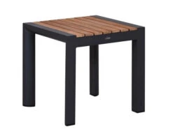 Alu Beistelltisch Oriental Teak Anthrazit 45x45cm