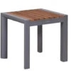 Alu Beistelltisch Oriental Teak Graphit 45x45cm -Gartenmöbel Verkäufe alu beistelltisch oriental teak graphit 627x627