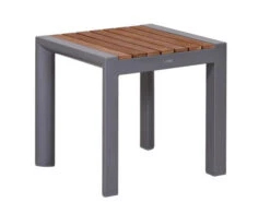 Alu Beistelltisch Oriental Teak Graphit 45x45cm