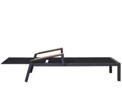 Alu Gartenliege Oriental Teak Anthrazit|anthrazit -Gartenmöbel Verkäufe alu gartenliege oriental teak anthrazit seitenansicht 627x627