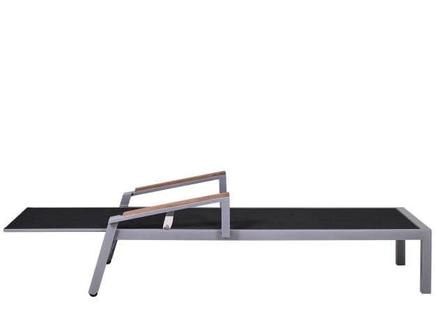 Alu Gartenliege Oriental Teak Graphit|anthrazit 4 Alu Gartenliege Oriental Teak Graphit|anthrazit – Bild 2