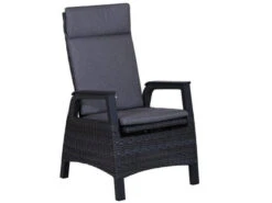 Verstell-Diningsessel Chalet Alu Geflecht Mix-grey