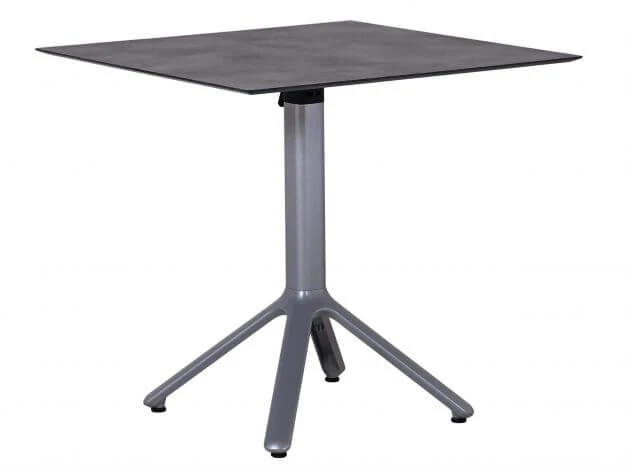 Alu HPL Klapptisch Nemo 80x80cm Graphit Beton-Effekt 3 Alu HPL Klapptisch Nemo 80x80cm Graphit Beton-Effekt