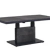 Alu Lift-Tisch Newport 140x85cm Keramik Dark-stone