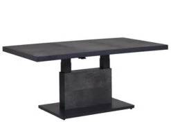 Alu Lift-Tisch Newport 140x85cm Keramik Dark-stone