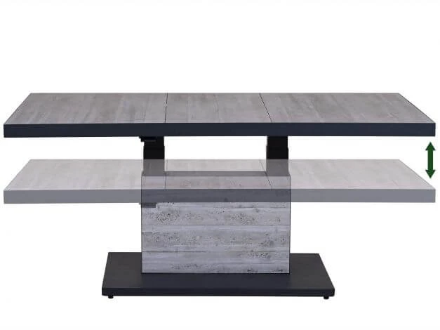 Alu Lift-Tisch Newport 160x90cm Keramik Light-stone 6 Alu Lift-Tisch Newport 160x90cm Keramik Light-stone – Bild 4