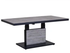 Alu Lift-Tisch Newport 140x85cm Keramik Light-stone