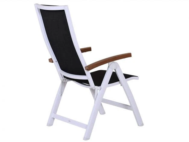 Alu Klappsessel Oriental Teak Weiß|anthrazit 5 Alu Klappsessel Oriental Teak Weiß|anthrazit – Bild 3