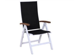 Alu Klappsessel Oriental Teak Weiß|anthrazit