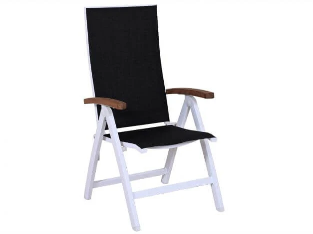 Alu Klappsessel Oriental Teak Weiß|anthrazit 3 Alu Klappsessel Oriental Teak Weiß|anthrazit