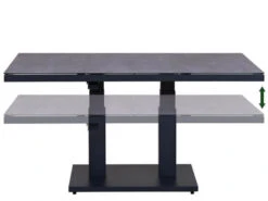 Alu Glas-Keramik Lift-Tisch Black Pearl 140x85cm -Gartenmöbel Verkäufe alu lift tisch lifttisch lounge black pearl move 627x627