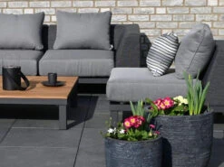 Loungemöbel 4-teilig Alu Teak Plattform Set Katamaran PRO -Gartenmöbel Verkäufe alu plattform loungeset katamaran pro ambientebild 11 627x627