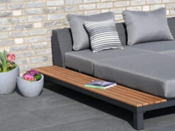 Loungemöbel 4-teilig Alu Teak Plattform Set Katamaran PRO -Gartenmöbel Verkäufe alu plattform loungeset katamaran pro ambientebild 2 627x627