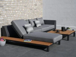 Loungemöbel 4-teilig Alu Teak Plattform Set Katamaran PRO -Gartenmöbel Verkäufe alu plattform loungeset katamaran pro ambientebild 7 627x627
