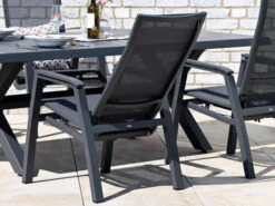 Alu Positionssessel Coastline Anthrazit|anthrazit -Gartenmöbel Verkäufe alu positionssessel stapelsessel hochlehner coastline anthrazit detailbild 4 627x627