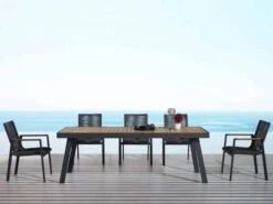 Alu Rope Teak Gartenstuhl Calypso Anthrazit -Gartenmöbel Verkäufe alu rope teak gartenstuhl calypso anthrazit ambientebild 2 627x627