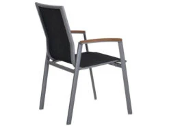 Alu Stapelsessel Oriental Teak Graphit|anthrazit -Gartenmöbel Verkäufe alu stapelsessel oriental teak graphit seitenansicht 2 627x627