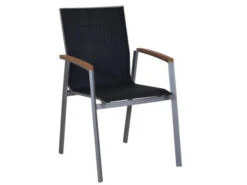 Alu Stapelsessel Oriental Teak Graphit|anthrazit