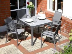 Alu Stapelsessel Timmendorf Graphit|silbergrau -Gartenmöbel Verkäufe alu stapelsessel timmendorf tisch maine graphit 627x627