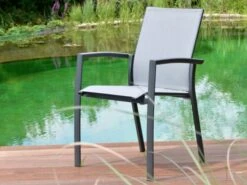 Alu Stapelsessel Timmendorf Anthrazit|silbergrau -Gartenmöbel Verkäufe alu stapelstul timmendorf 627x627