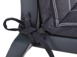 Alu Gartenstuhl Auflage Stoffkollektion Rips 4 Größen -Gartenmöbel Verkäufe alu stuhlauflage rips streifen anthrazit detailbild 2 627x627