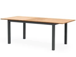 Alu-Teak Ausziehtisch Bellano 160/210x90cm Anthrazit