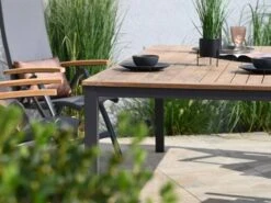 Alu-Teak Ausziehtisch Bellano 240/310x100cm Anthrazit -Gartenmöbel Verkäufe alu teak ausziehtisch bellano bellano 240 310 anthrazit detailbild 2 627x627