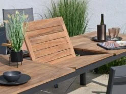 Alu-Teak Ausziehtisch Bellano 240/310x100cm Anthrazit -Gartenmöbel Verkäufe alu teak ausziehtisch bellano bellano 240 310 anthrazit detailbild 627x627