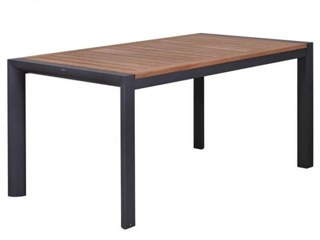 Alu Ausziehtisch Oriental Teak 160/220x92cm Anthrazit 5 Alu Ausziehtisch Oriental Teak 160/220x92cm Anthrazit – Bild 3