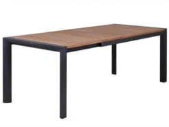 Alu Ausziehtisch Oriental Teak 160/220x92cm Anthrazit