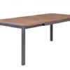 Alu Ausziehtisch Oriental Teak 160/220x92cm Graphit
