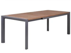 Alu Ausziehtisch Oriental Teak 160/220x92cm Graphit